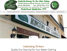 Tablet Screenshot of encinodrycleaners.net